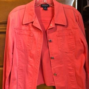 Jones New York coral denim jacket